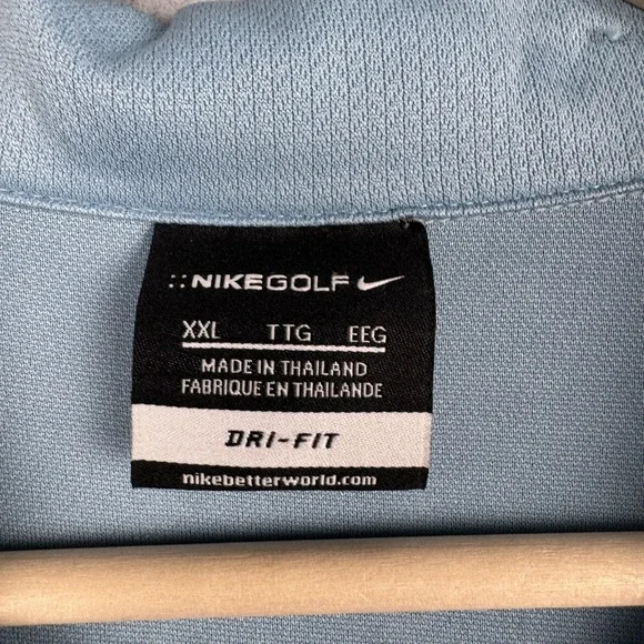 Nike Golf Polo Shirt Mens 2XL Light Blue Dri FIT Briggs & Stratton Embroidered - Picture 4 of 11
